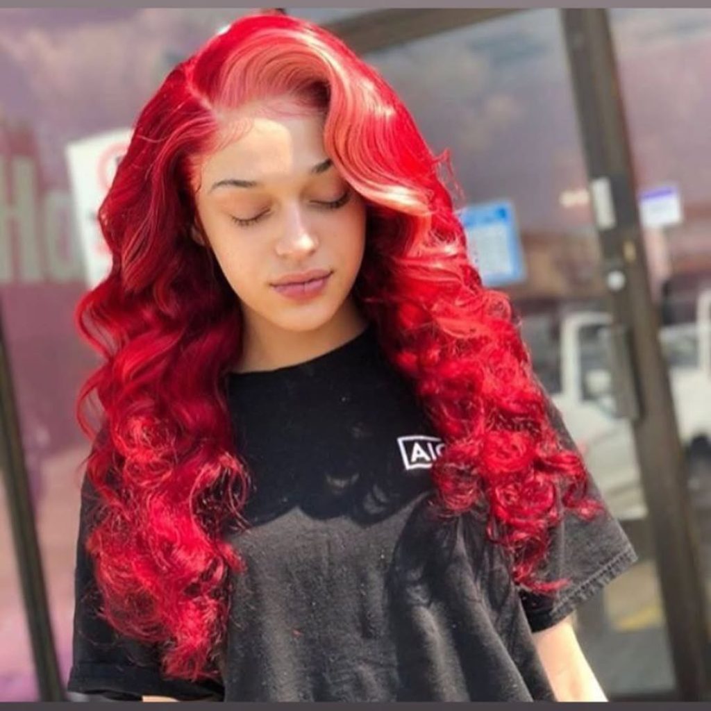 Cherry Red Curly Hair 19