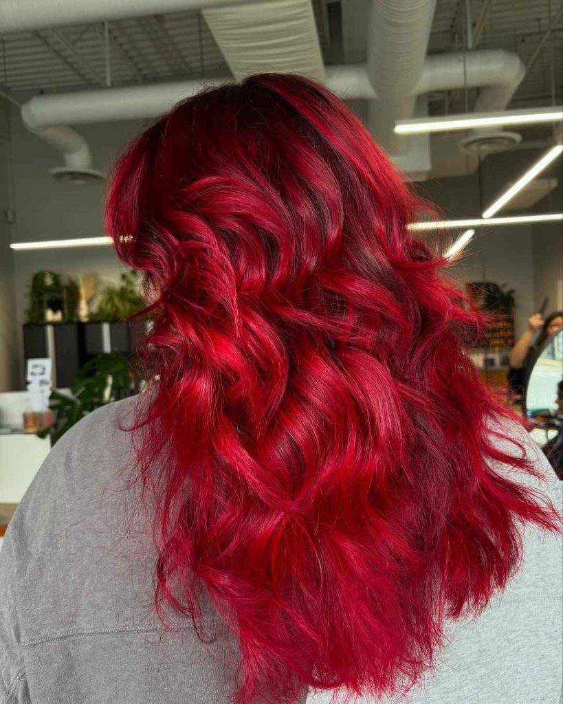 Cherry Red Curly Hair 8