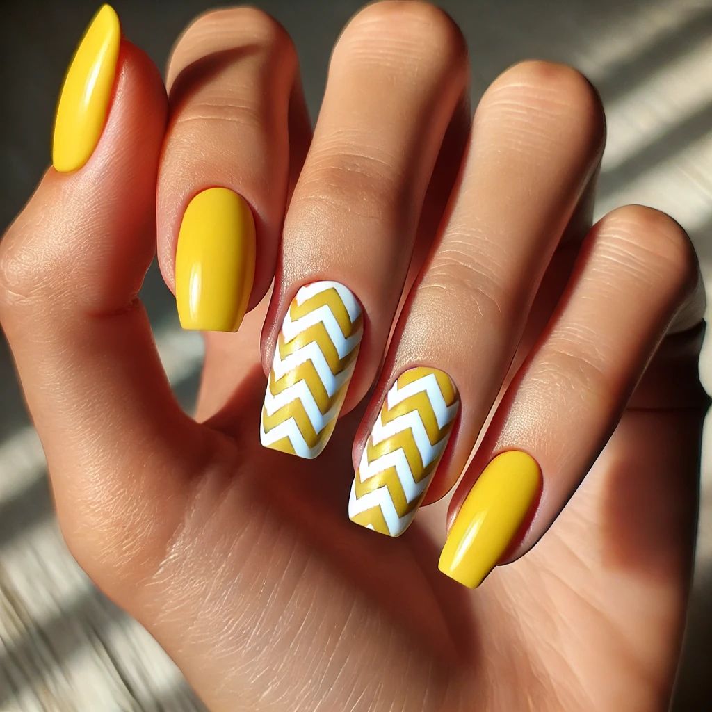 Chevron Yellow Tips