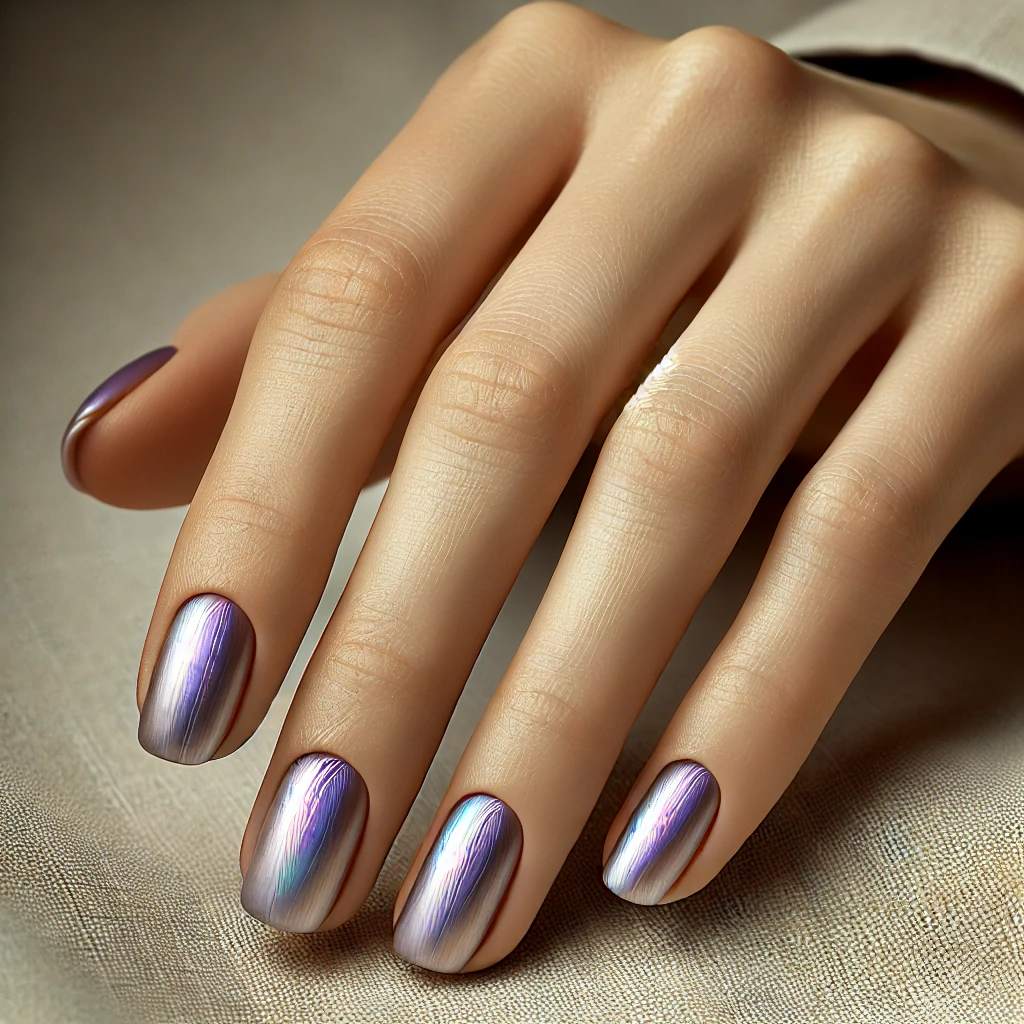 Chrome Lilac with Iridescent Waves