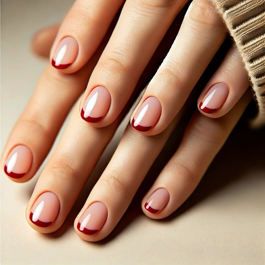 Crimson French Tips