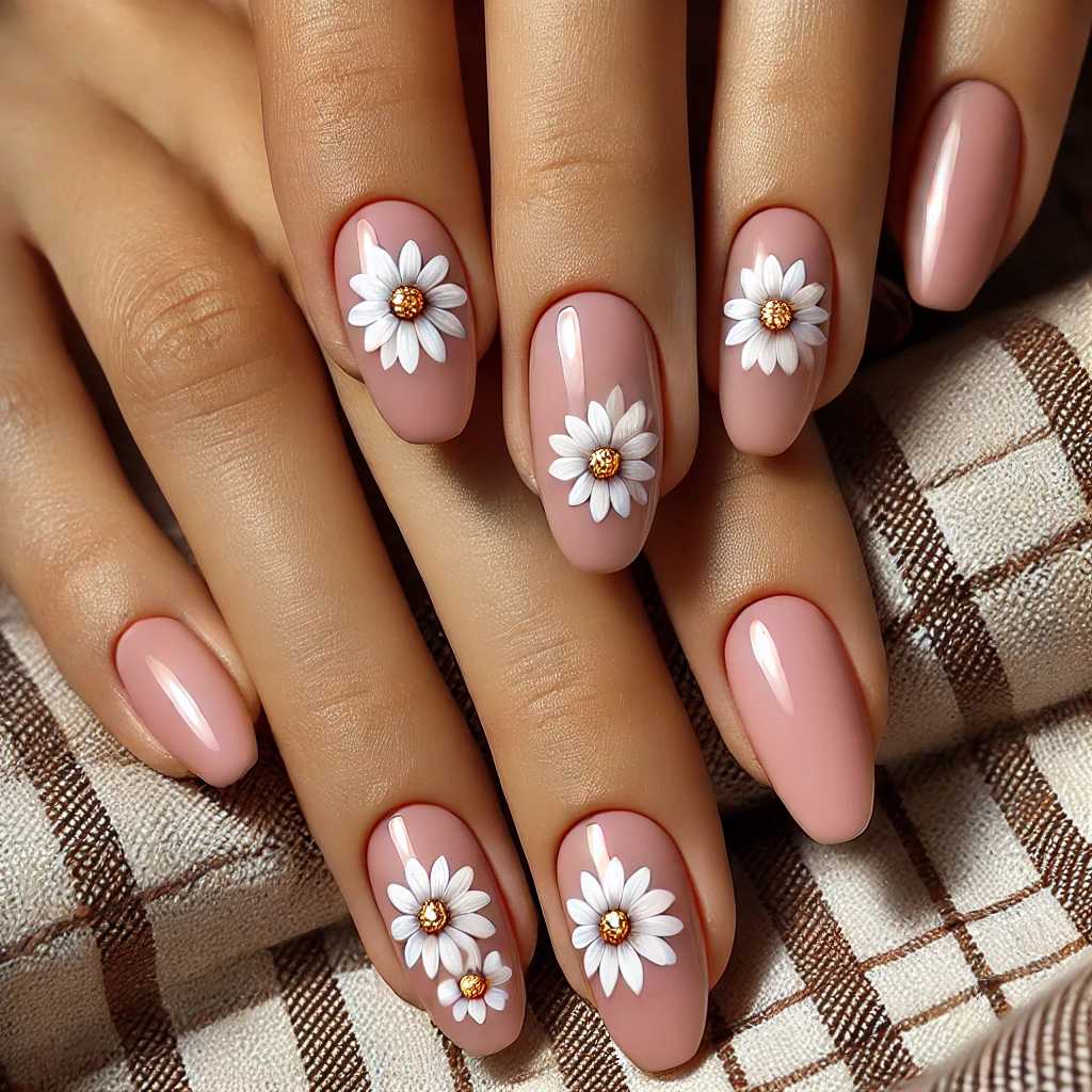 Daisy Chain on Pastel Pink