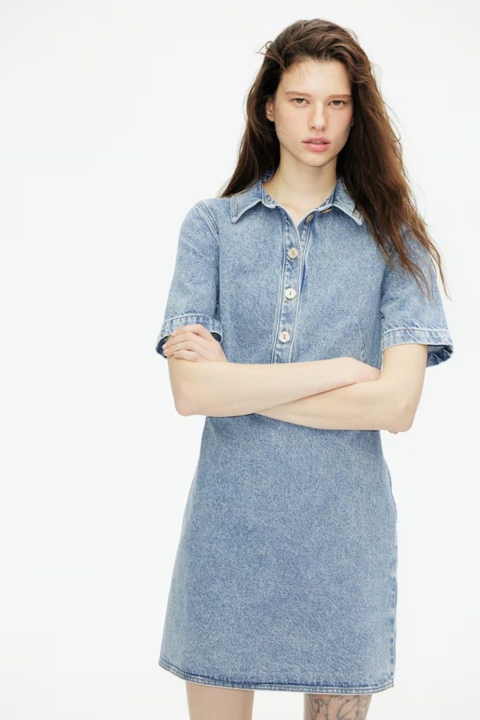 H&M Outfit  (Denim Dress with Collar)