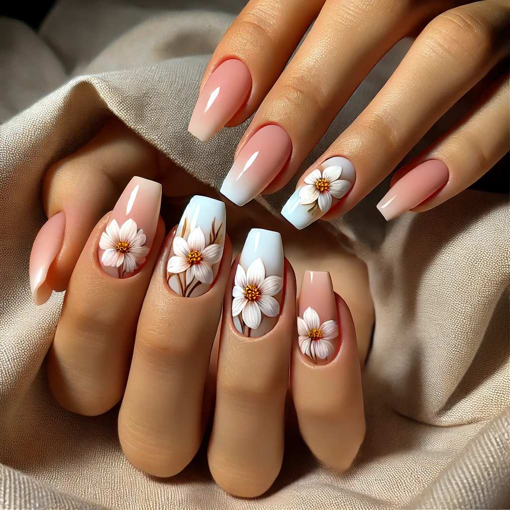 Ombre Florals with Lilies and Daisies