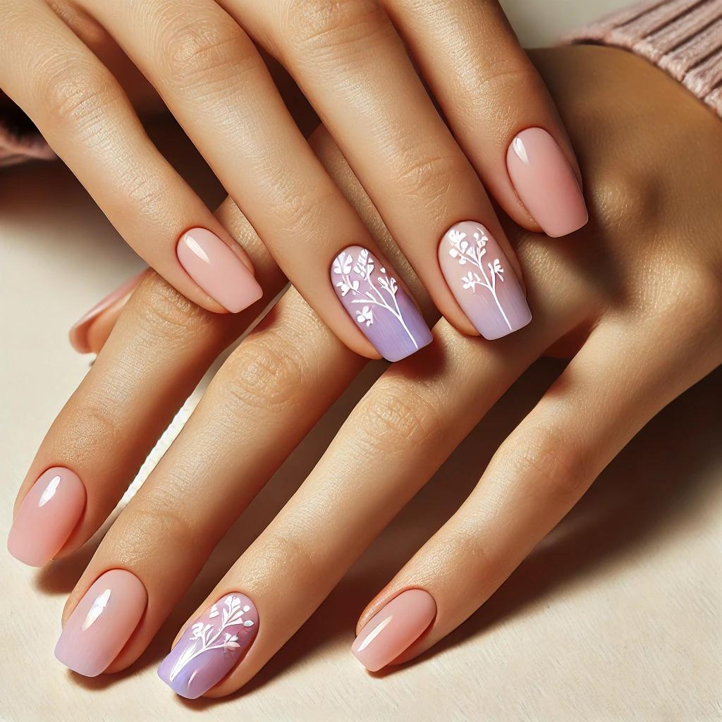 Ombre with Floral Vines