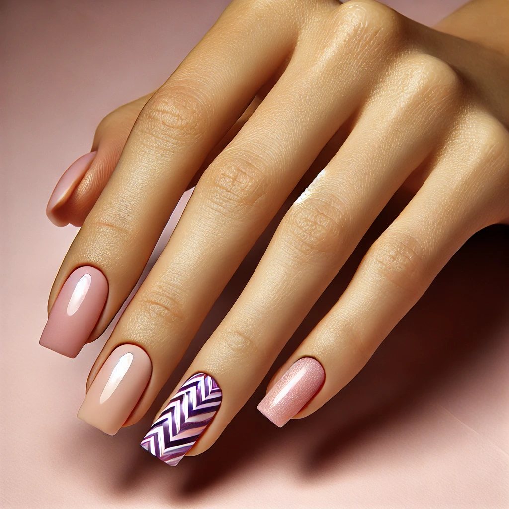 Pink and Purple Chevron Patterns