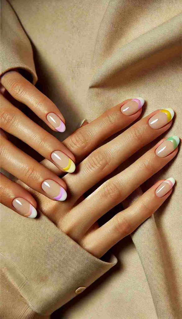 Soft Pastel French Tips