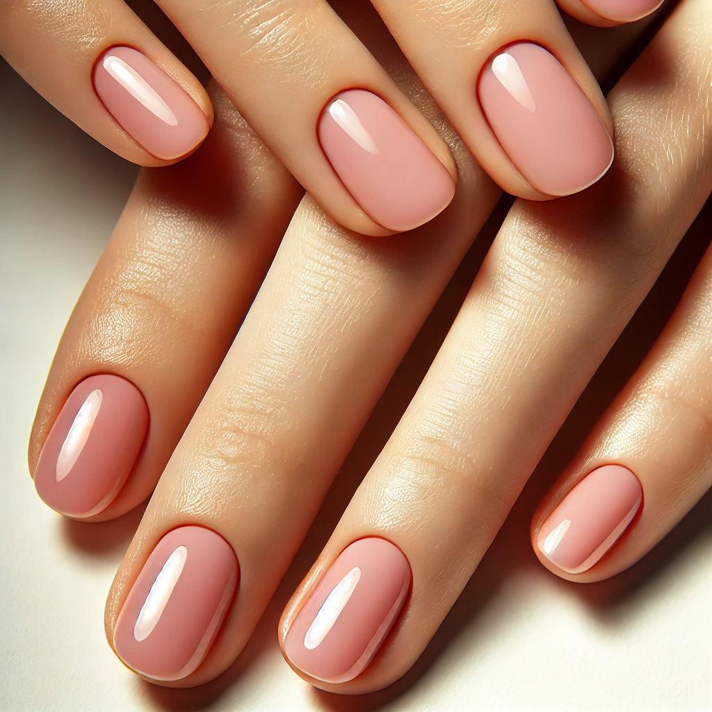 Solid Baby Pink Nails