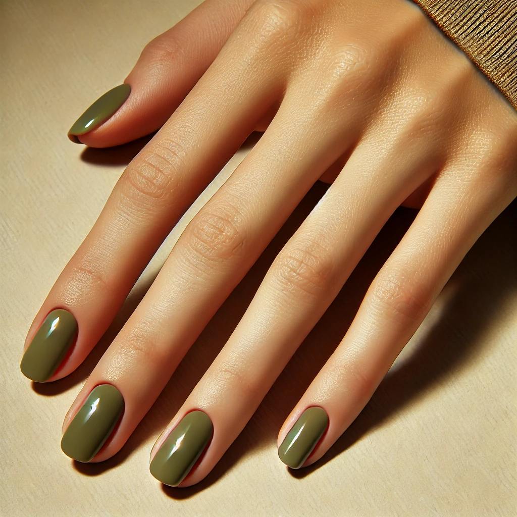 Solid Olive Green Elegance