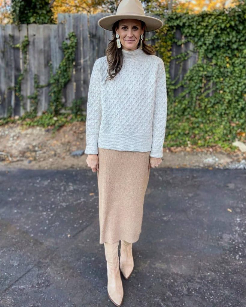 Sweater & Skirt Outfit 7