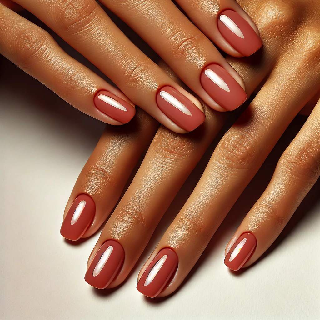 Translucent Red Nails