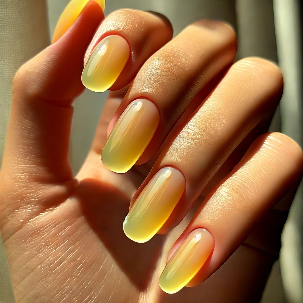 Translucent Yellow Nails