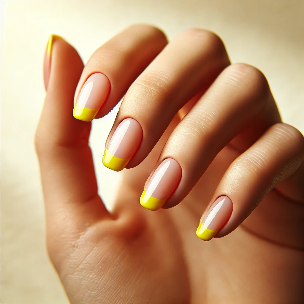 Yellow French Tips