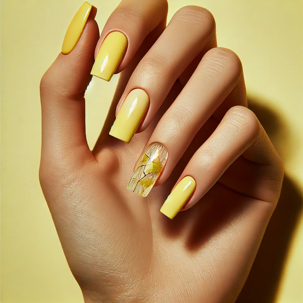 Yellow with Shattered Glass Effect