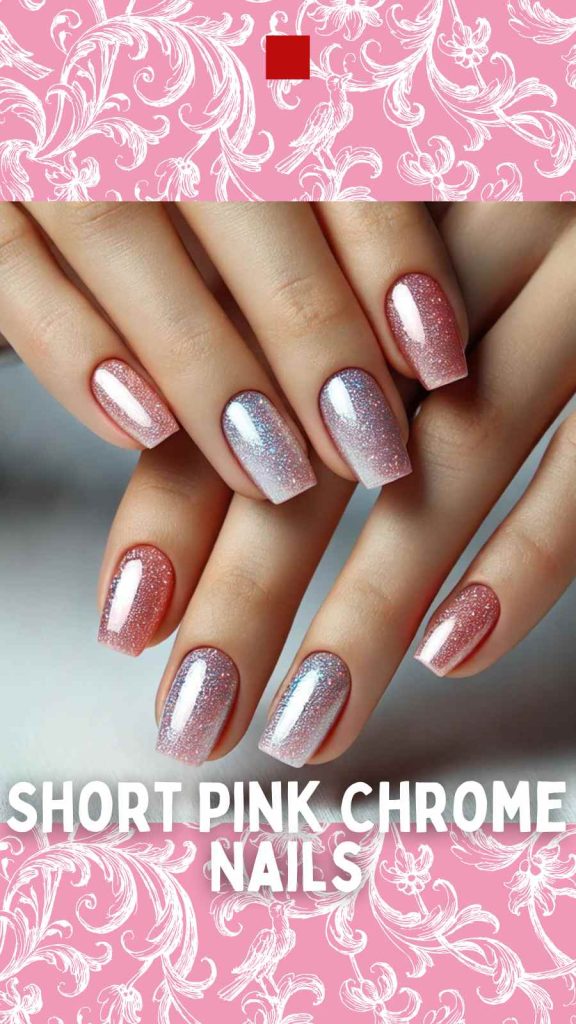 15 Elegant Short Pink Chrome Nails You’ll Love