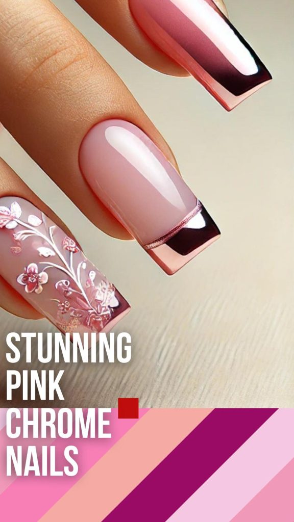 18 Beautiful Pink Chrome Nails for a Glam Look