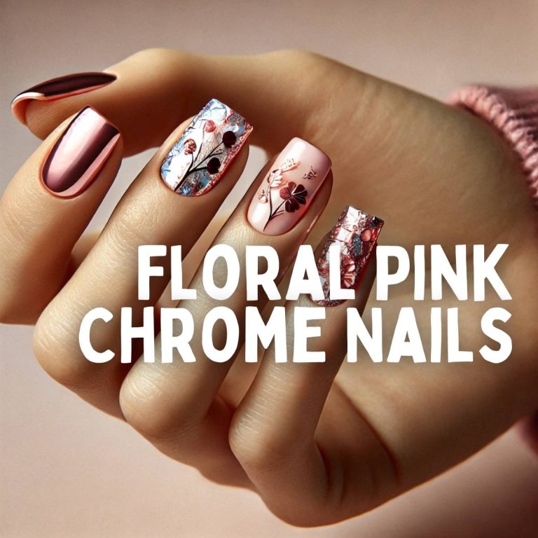 18 Gorgeous Floral Pink Chrome Nails for Every Occasion