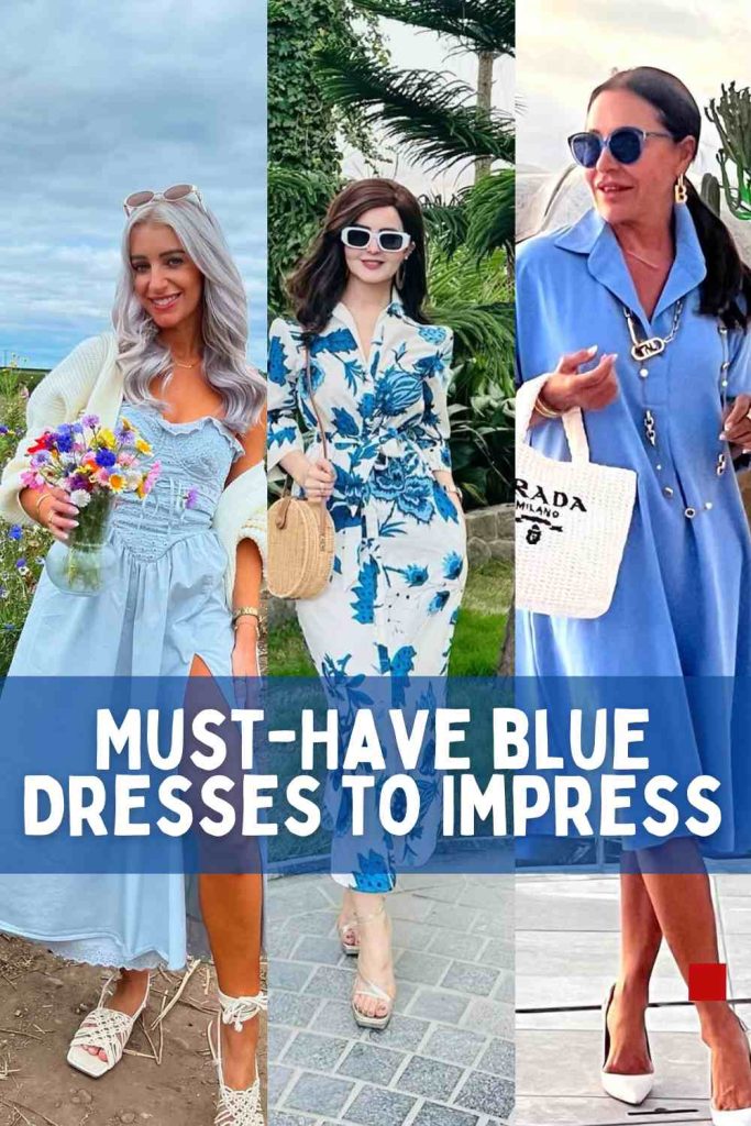 22 Beautiful Blue Dresses for an Effortless Spring and Summer Look