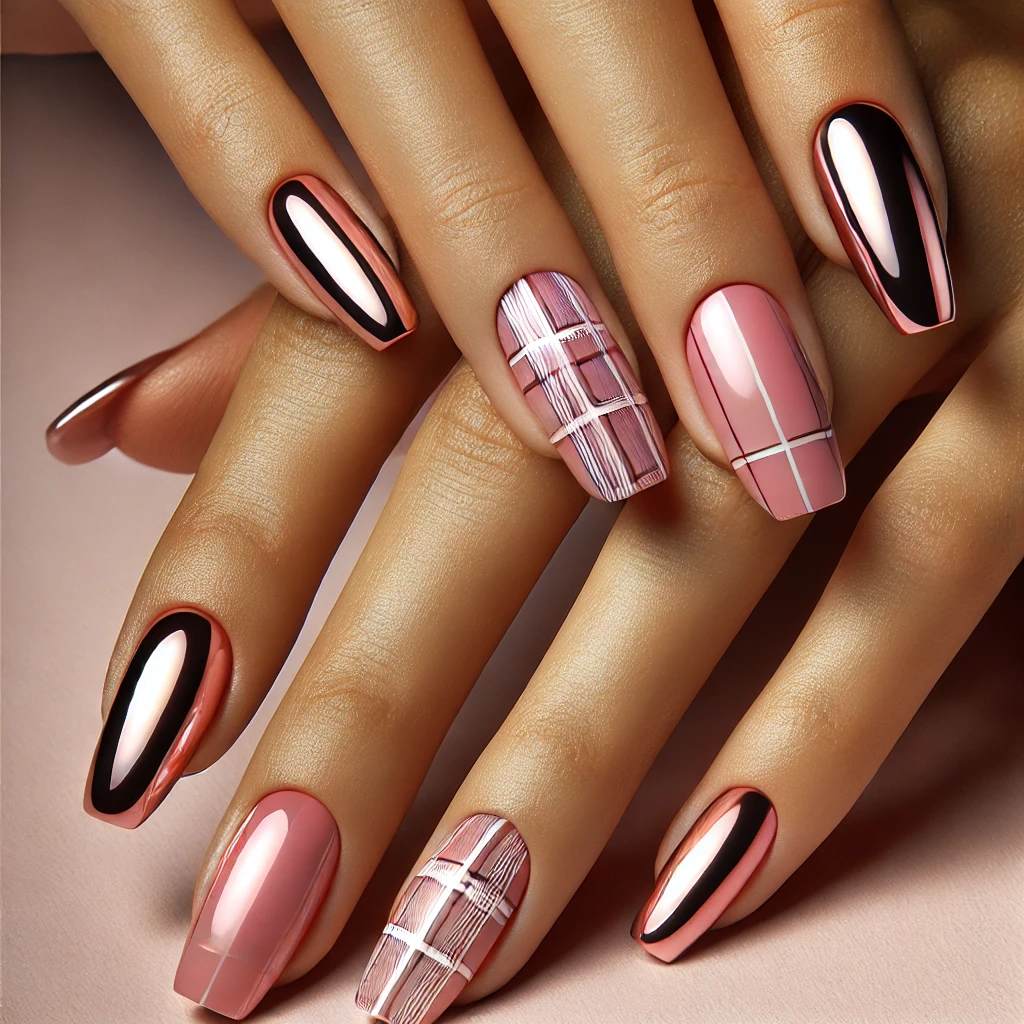 Chic Pink Chrome Plaid