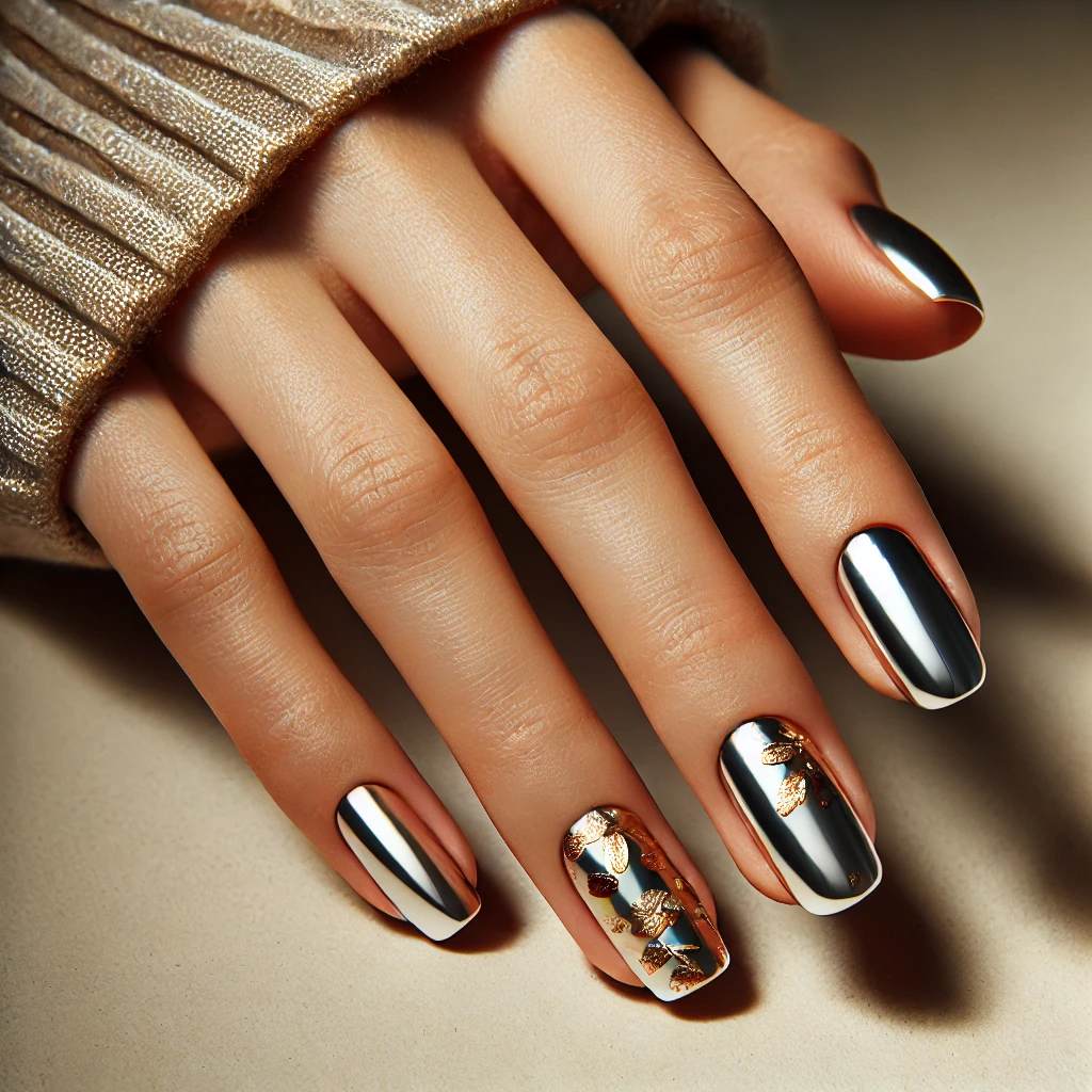 Chrome Foil Leaves for a Luxe Look