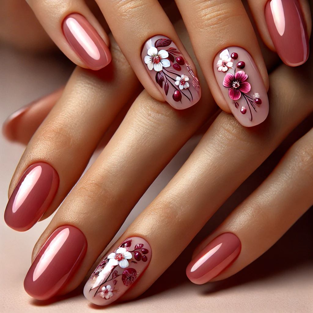 Pink Chrome with Contrast Florals