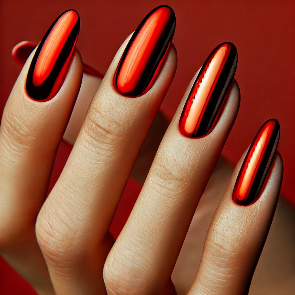 Red Chrome Nails