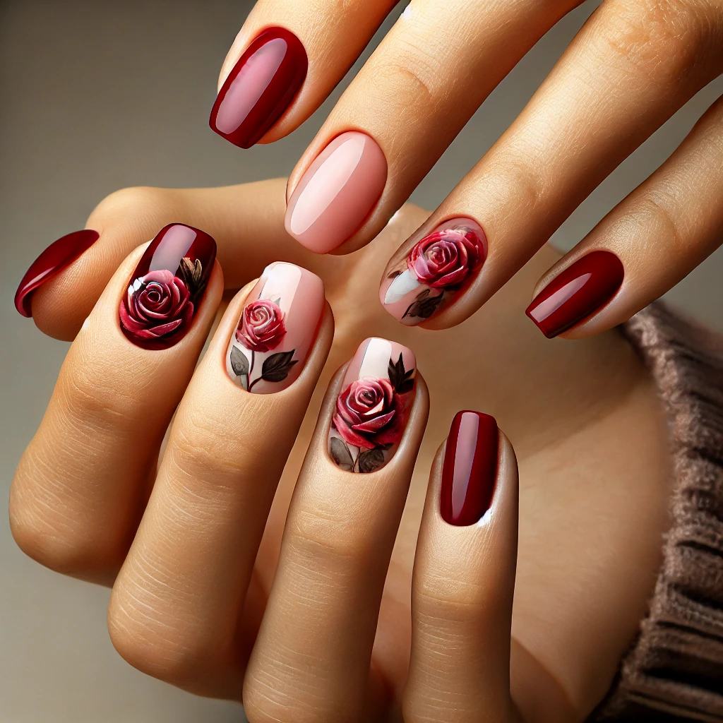 Romantic Rose Nails