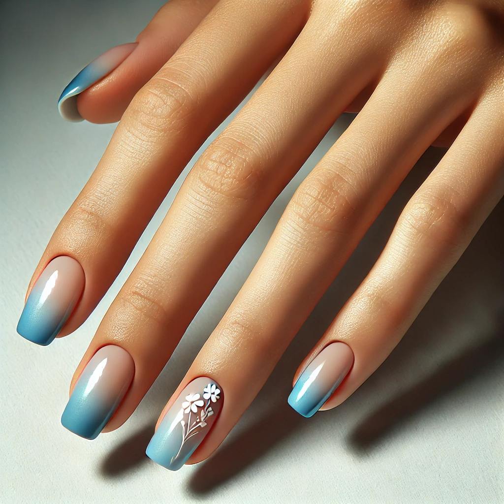 Sky Blue Chrome Gradient