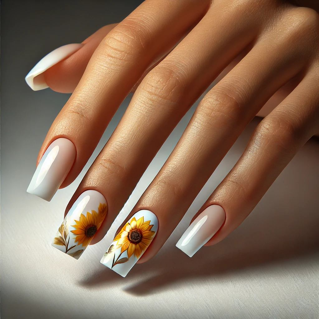 Sunflower Accents with White Chrome