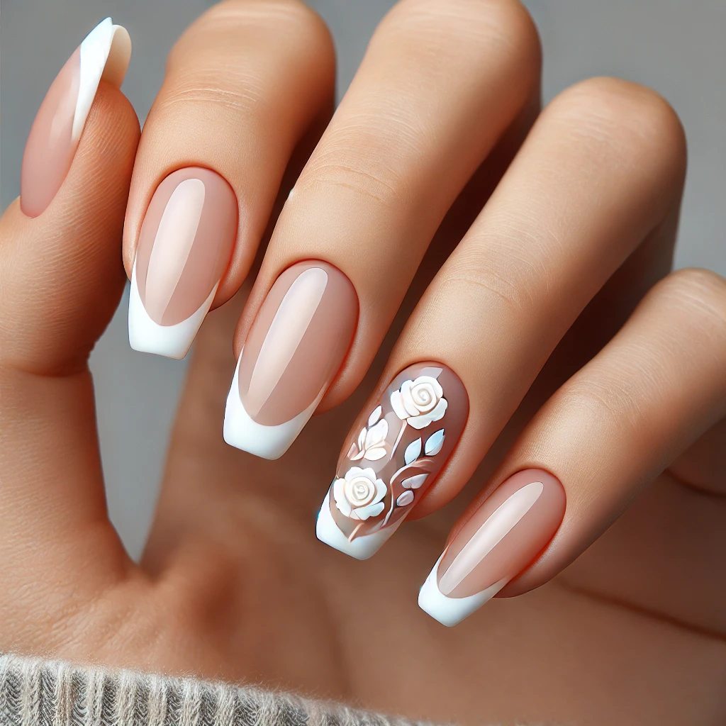 White Rose French Tips