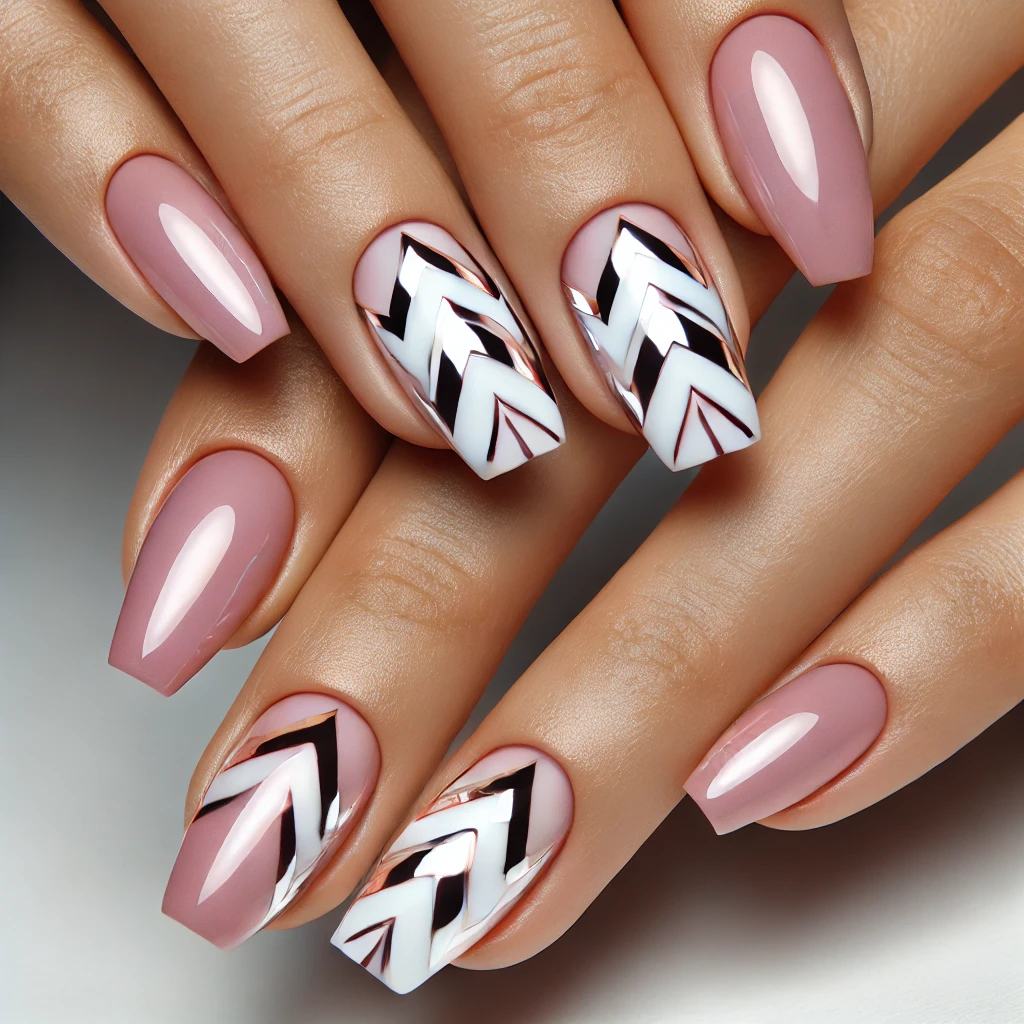 Light Pink Chrome Chevrons