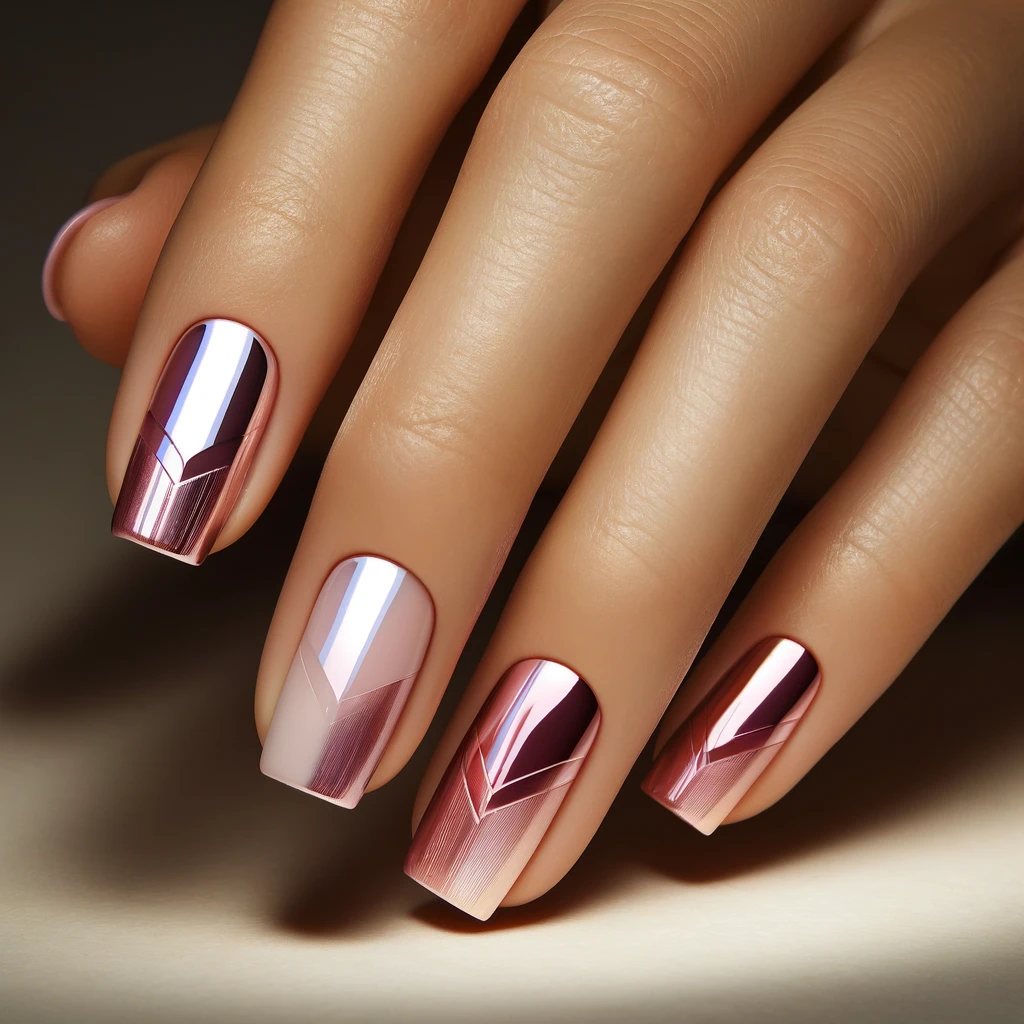 Pink Chrome with Ombre Chevrons